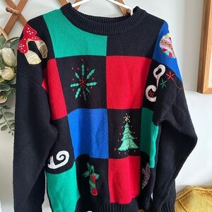 Vintage Christmas Sweater granny core